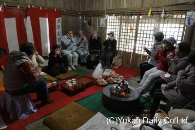  赤水神社であった恒例のおこもり