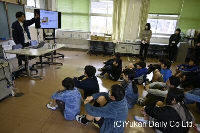 ５、６年生を対象にした防災講話もあった